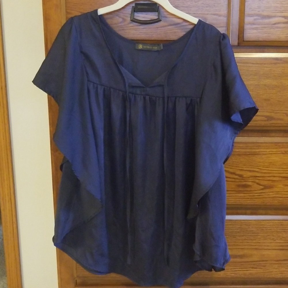 Navy boho style top